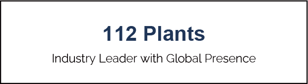 112 Plants Industry Leader with Global Presence